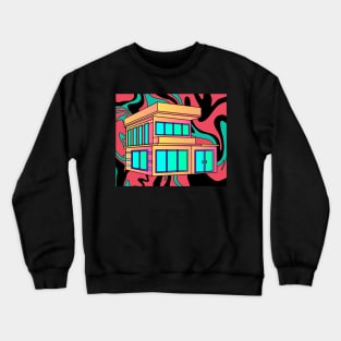 Illustration Dream House Villa Color Effects Crewneck Sweatshirt